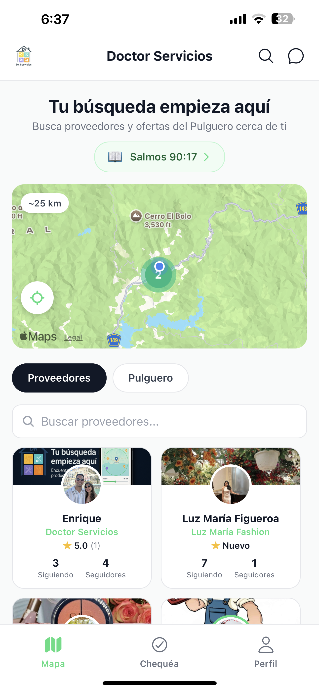 Mapa - Encuentra proveedores